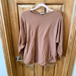 Women’s Brown Sweater Top 1X